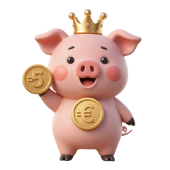 Buzzer-Schwein mit goldener Krone &uuml;berreicht Bonus ohne Einzahlung